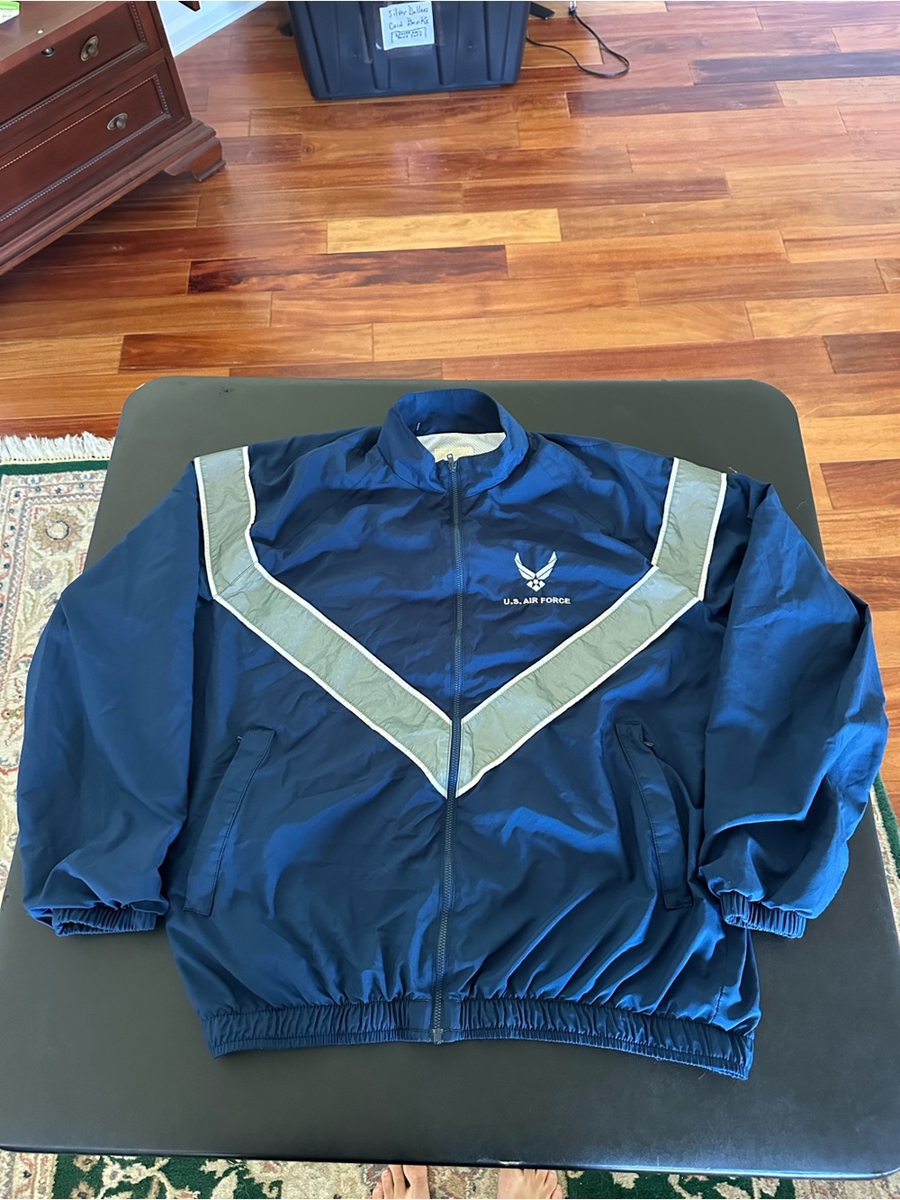U.S. Air Force Men’s Navy Blue Windbreaker Jacket Men’s Large